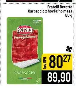 Jip Fratelli Beretta Carpaccio z hovězího masa nabídka