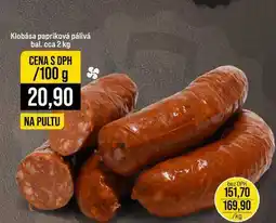 Jip Klobása papriková pálivá bal. cca 2 kg 100g nabídka
