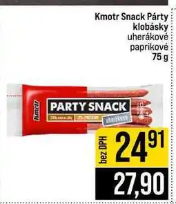 Jip Kmotr Snack Párty klobásky uherákové paprikové nabídka