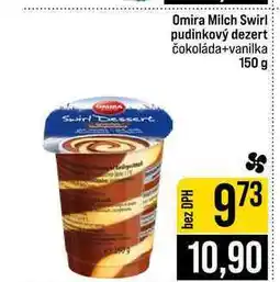 Jip Omira Milch Swirl pudinkový dezert čokoláda+vanilka 150 g nabídka