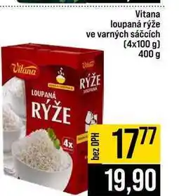 Jip Vitana loupaná rýže ve varných sáčcích (4x100 g) 400 g nabídka