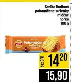 Jip Sedita Rodinné polomáčené sušenky mléčné hořké nabídka