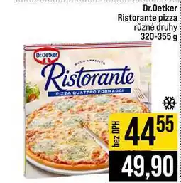 Jip Dr.Oetker Ristorante pizza různé druhy nabídka