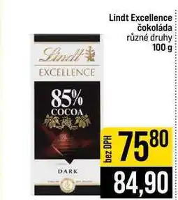 Jip Lindt Excellence čokoláda různé druhy nabídka