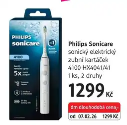 dm drogerie Philips sonicare sonický elektrický zubní kartáček 4100 HX4041/41 nabídka