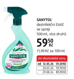 dm drogerie Sanytol dezinfekční čistič nabídka
