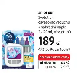 dm drogerie ambi pur 3volution osvěžovač vzduchu nabídka