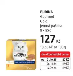 dm drogerie Purina gourmet gold jemná paštika nabídka