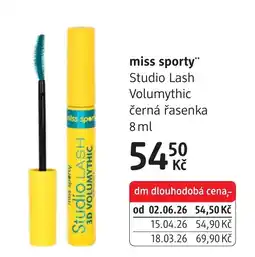 dm drogerie miss sporty Studio Lash Volumythic černá řasenka nabídka