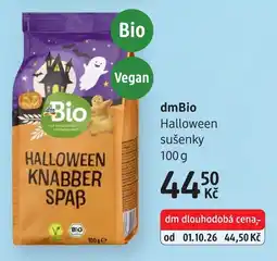 dm drogerie dmBio halloween sušenky nabídka