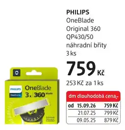 dm drogerie Philips oneblade original 360 nabídka