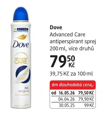Dove Advanced Care antiperspirant sprej