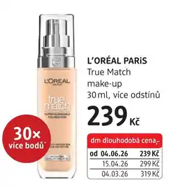 dm drogerie L'Oréal Paris True Match make-up nabídka
