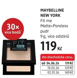 dm drogerie Maybelline New York Fit me Matte+Poreless pudr nabídka