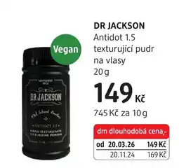 dm drogerie Dr Jackson Antidot 1.5 texturující pudr na vlasy nabídka