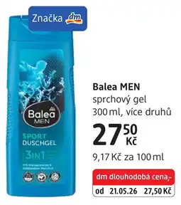 dm drogerie Balea MEN sprchový gel nabídka