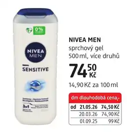 dm drogerie Nivea men sprchový gel nabídka