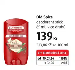 dm drogerie Old Spice deodorant stick nabídka