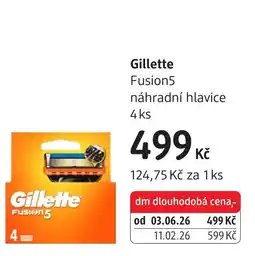 dm drogerie Gillette Fusion5 náhradní hlavice nabídka