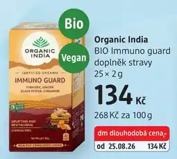 dm drogerie Organic India Immuno guard nabídka