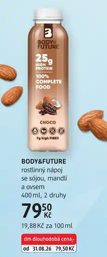 dm drogerie Body&Future rostlinný nápoj se sójou, mandlí a ovsem nabídka