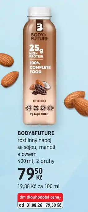 Body&Future rostlinný nápoj se sójou, mandlí a ovsem