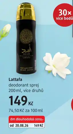 dm drogerie Lattafa deodorant sprej nabídka