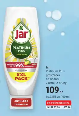 dm drogerie Jar Platinum Plus prostředek na nádobí nabídka
