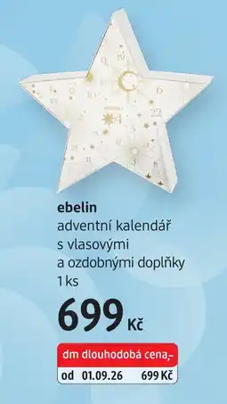 dm drogerie ebelin adventní kalendář s vlasovými a ozdobnými doplňky nabídka