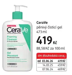 dm drogerie CeraVe pěnivý čisticí gel nabídka
