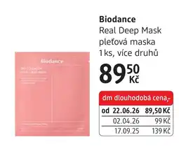 dm drogerie Biodance real deep mask nabídka