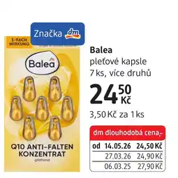 dm drogerie Balea pleťové kapsle nabídka