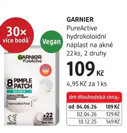 dm drogerie Garnier pureactive hydrokoloidní náplast na akné nabídka