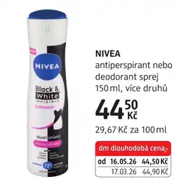 dm drogerie Nivea antiperspirant nebo deodorant sprej nabídka