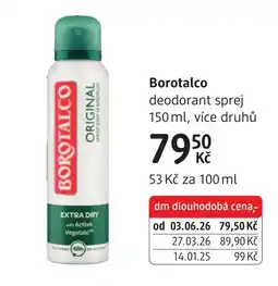 dm drogerie Borotalco deodorant sprej nabídka