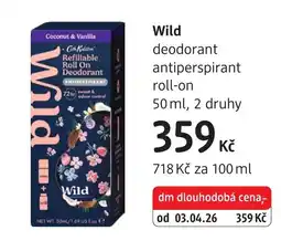 dm drogerie Wild deodorant antiperspirant roll-on nabídka