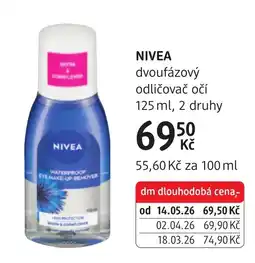 dm drogerie Nivea dvoufázový odličovač očí nabídka