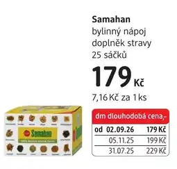 dm drogerie Samahan bylinný nápoj doplněk stravy nabídka