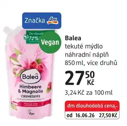 dm drogerie Balea tekuté mýdlo nabídka