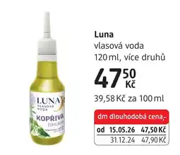 dm drogerie Luna vlasová voda nabídka
