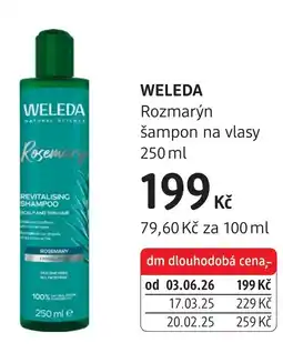 dm drogerie Weleda Rozmarýn šampon na vlasy nabídka