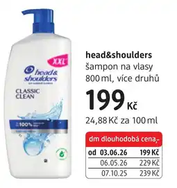 dm drogerie Head&shoulders šampon na vlasy nabídka