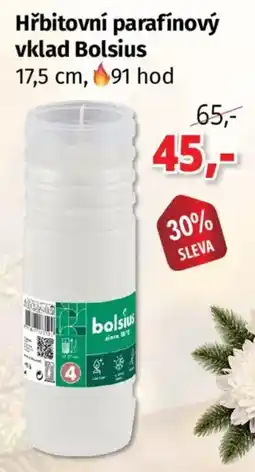 PRIOR Bolsius hřbitovní parafínový vklad nabídka