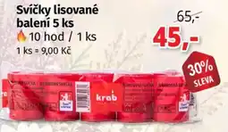 PRIOR krab svíčky lisované nabídka