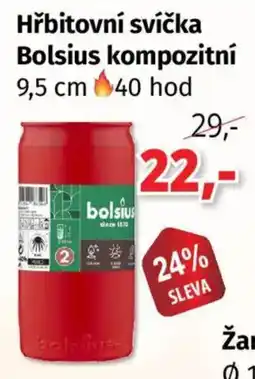 PRIOR Bolsius hřbitovní svíčka kompozitní nabídka