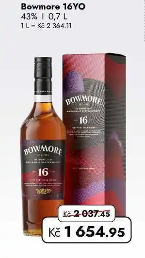 TRAVEL FREE Bowmore 16YO 43% nabídka