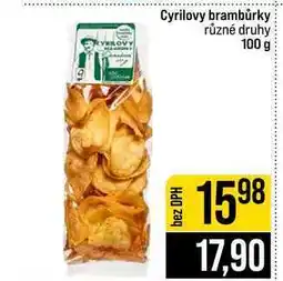 Jip Cyrilovy brambůrky různé druhy nabídka