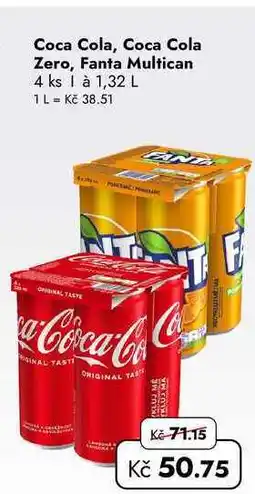 TRAVEL FREE Coca Cola, Coca Cola Zero, Fanta Multican 4 ks 1 à nabídka