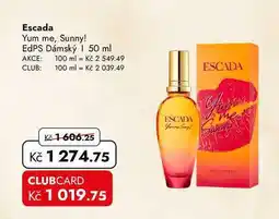 TRAVEL FREE Escada Yum me, Sunny! EdPS Dámský nabídka