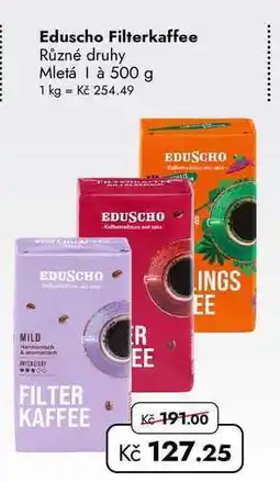TRAVEL FREE Eduscho Filterkaffee Různé druhy Mletá nabídka